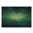 thumbnail image 3 of Fractal Cutting Board, Digital Abstract Floral Pattern in Tones Flower Blooms Illustration Image, Decorative Tempered Glass Cutting and Serving Board, Small Size, Hunter Green, by Ambesonne, 3 of 5