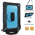thumbnail image 2 of SOATUTO for Samsung S8 Plus S7 Plus S7 FE 12.4 inch Tab Case with S Pen Holder Kickstand Shoulder Hand Strap Hybrid Kids Friendly Case for Samsung Galaxy S8 Plus / S7 FE SM-T730 T736 - Black+Blue, 2 of 6