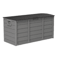 thumbnail image 6 of SUNCROWN 75 Gallon Outdoor Storage Box with Handles, Large Wood Grain Deck Box with Padlock, Large Deck Storage Container for Pool, Garden, Yard, Porch (Grey), 6 of 8