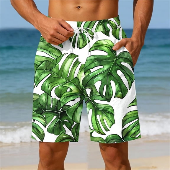 SOOMLON Board Shorts for Men No Lining Big and Tall Beach Shorts Quick Dry 9" Inseam Swim Shorts Hawaiian Shorts