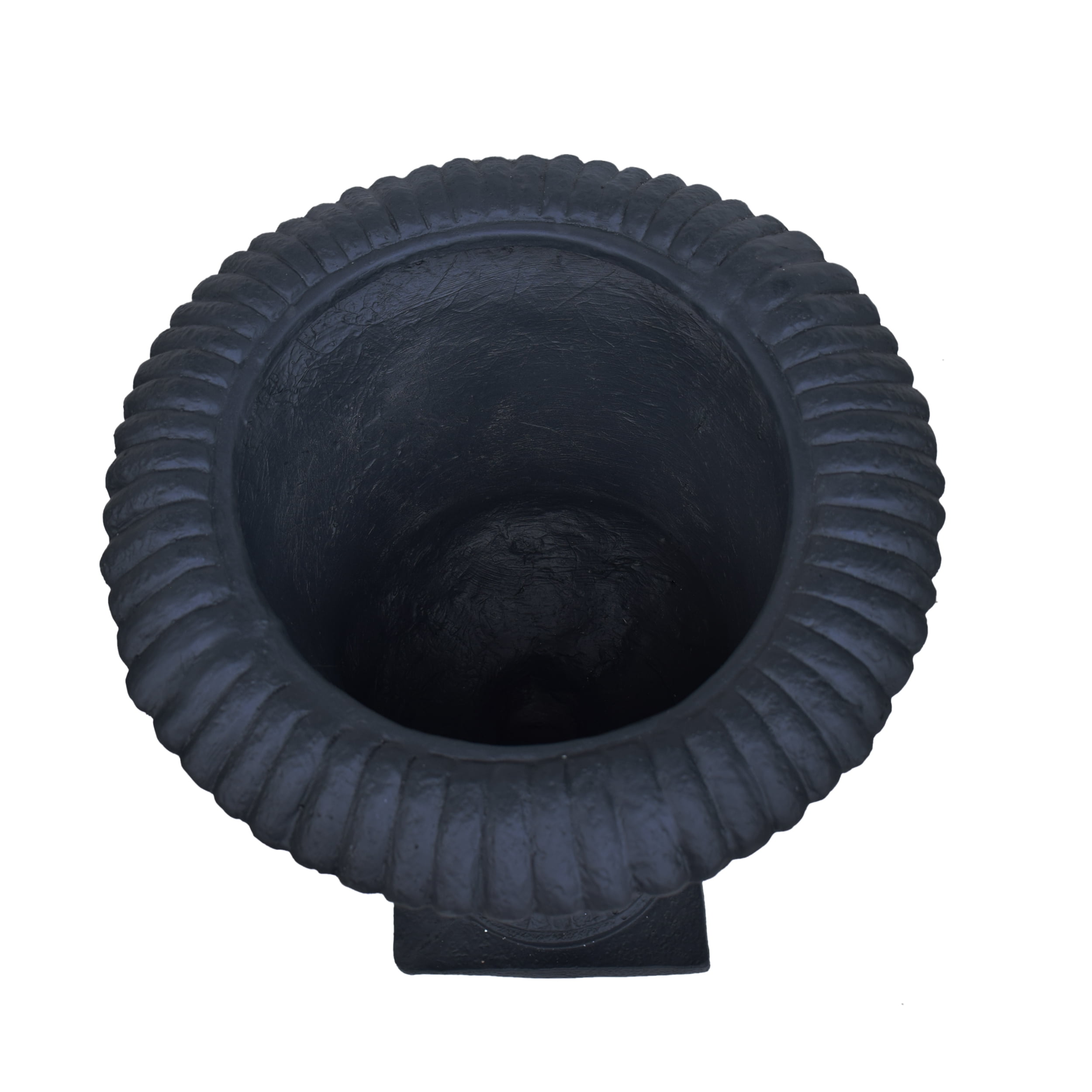 Alena Outdoor Light Weight Concrete Chalice Garden Urn Planter, Black