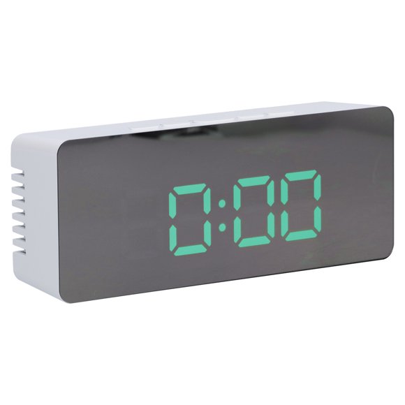 Reloj despertador digital Jadeshay Reloj despertador con espejo LED Blanco