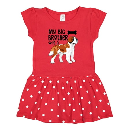 

Inktastic My Big Brother is a Saint Bernard Gift Baby Girl Dress