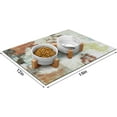 thumbnail image 2 of Absorbent Dog Bowl Mat, 12"x20" Modern Abstract Dog Food Mat, Cat Food Mat for Protect Floors, Waterproof Cute Pet Food Mat with Non-Slip Rubber, Pet Feeding Mat, 2 of 6