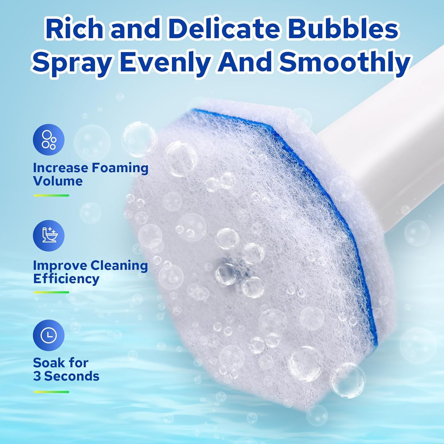 BAODELI Disposable Toilet Brush. Bathroom Cleaning. 60Pcs Disposable Bowl Cleaners Compatible with Most Toilet Brushes