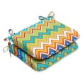 thumbnail image 2 of Pillow Perfect Outdoor/ Indoor Zig Zag Raspberry Rounded Corners Seat Cushion (Set of 2), 2 of 2