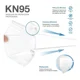thumbnail image 2 of Best Trading 50 Cubrebocas KN95, Mascarilla de Protección Certificada, Tapabocas Individual con 5 Capas de Protección contra Partículas, con Ajustador Nasal Oculto, Tecnología Ligera (Blanco), 2 of 5