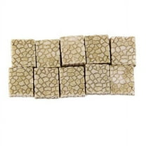 SKISUNO 10Pcs Miniature Stone Pavement Garden Ornaments Resin Decorative Stepping Stones for Hobbyists 0.39x0.47in