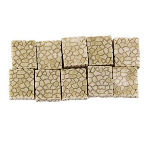 SKISUNO 10Pcs Miniature Stone Pavement Garden Ornaments Resin Decorative Stepping Stones for Hobbyists 0.39x0.47in