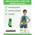 thumbnail image 2 of Minecraft Creeper T-Shirt and French Terry Shorts Outfit Set Graffiti Little Kid to Big Kid, 2 of 5