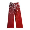 thumbnail image 4 of WTOBBY Women's Soft Comfortable Christmas Print Flannel Pajama Bottoms, Casual Home Pants with Holiday Snowflake and Tree Patterns, Cozy Fleece-Lined Sleepwear for Winter,Wine M, 4 of 5