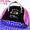 thumbnail image 1 of 57LEDs UV LED Nail Lamp Acrylic Gel Dryer Lamp With Smart Sensor Low Heat Mode Purple Nail Art Salon Manicure Machine, 1 of 5