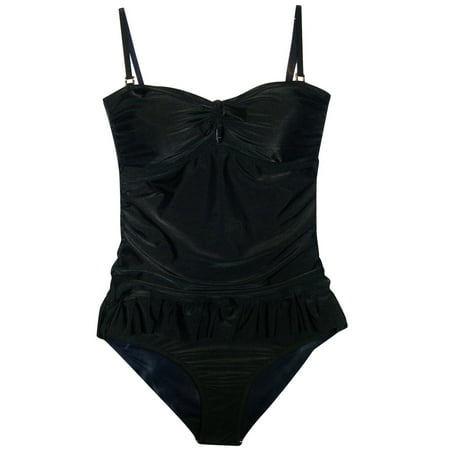 - Marina West Women's Retro Ruffle Tankini Bikini Swimsuit Set
