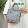 thumbnail image 4 of Canvas Tote Bag for Women Foldable Tote Bag with Zipper Travel Large Shoulder Bag Handbag for Work Large Capacity Portable Messenger Bag Gray, 4 of 7
