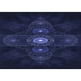 thumbnail image 1 of Ahgly Company Machine Washable Indoor Rectangle Transitional Night Blue Area Rugs, 7' x 10', 1 of 7