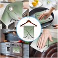 thumbnail image 3 of Sage Green White Kitchen Towels Set of 2, Water Absorbent Dish Towel, Modern Ombre Sports Game Ice Hockey Decorative Hand Towels - Quick Drying Cloth for Cooking Baking, 18x28 Inch, 3 of 8