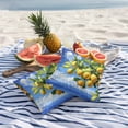 thumbnail image 2 of 2 Pack Outdoor Waterproof Throw Pillow Covers,Summer Ocean Lemon Fruit Tree Decorative Square Patio Pillowcases for Chair Couch Sofa 16x16in, 2 of 9