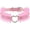 Pink, variant on Women Gothic Goth Adjustable Choker, Lace Heart Punk Leather Collar Necklaces
