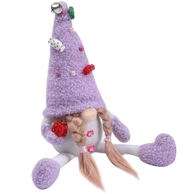 Coxeer Décoration de Nain de Noël Mode Mignonne Poupée Décorative Nain Sans Visage