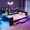 Black+Red + MDF + Pine + Plywood + Full, variant on Full Size Gaming Daybed, Wooden Frame with Integrated Desk, LED Lights, 3 Storage Drawers, Charging Station & Headboard Bookcase, Black Blue Esports Bed for Teens, Adults and Gamers