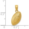 thumbnail image 5 of 14K Yellow Gold Football Pendant (19 X 12) Made In United States c3582, 5 of 6
