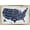 Gold Framed Version, variant on Geography - USA Map Navy Blueprint 26 Wall Poster, 14.725" x 22.375"