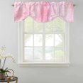 thumbnail image 2 of Tie Up Valances for Windows, Pink Adjustable Valance Curtains Window Treatment for Living Room, Retro Oil Painting Modern Abstract Art Aesthetics Rod Pocket Kitchen Curtains & Drapes 42x18 Inch, 2 of 9