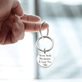 thumbnail image 3 of Musical Themed Keychain Stainless Steel Note Pendant Customizable Engraved Letters Portable Scratch Resistant for Fans, 3 of 5