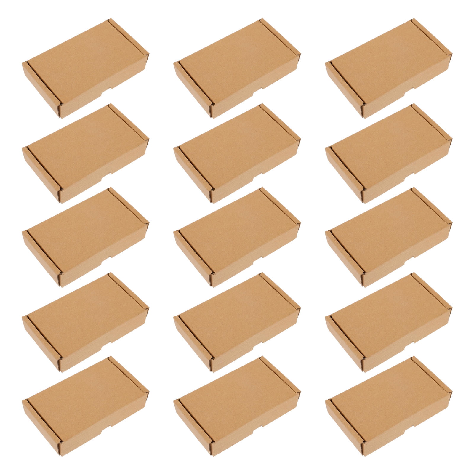 LOLIPPYY 15-Pack Corrugated Shipping Boxes Recyclable Packaging for Clothes, Items, and More