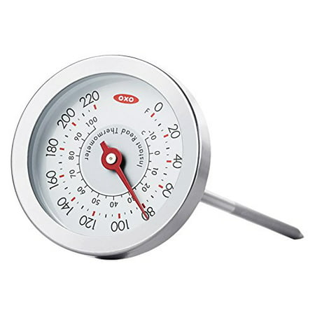 Instant Read Thermometer - Dial, Thoughtfully designed graphics for quick and easy temperature reading (degrees Celsius and degrees Fahrenheit) By OXO Good