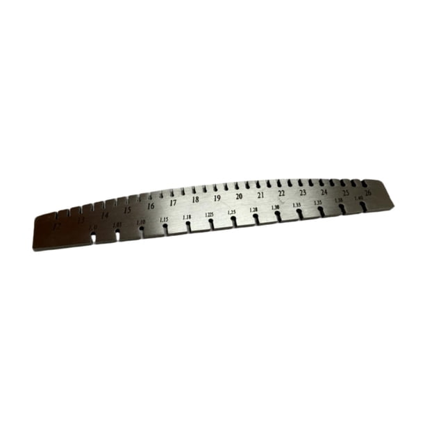 Calibrador de cuerdas de piano, regla de calibre de alambre, clavija de afinación, herramienta de medición de cuerdas Curvo