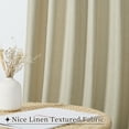 thumbnail image 5 of 100% Blackout Curtains 2 Panels Set, 52" Back Tab/Rod Pocket with Machine Washable Linen Textured Blackout Drape for Bedroom, Curtains,Natural, 5 of 7