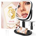thumbnail image 1 of Espejo de maquillaje Horyliin con aumento de 10 x 1 x 1 x con luces recargables, 1 of 8