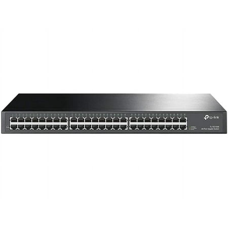 UPC: 0845973020637 | TP-Link 48 Port Gigabit Ethernet Switch | Plug and Play | Sturdy Metal w/ Shielded Ports | Rackmount | Fanless | Lifetime Protection | Traffic Optimization | Unmanaged (TL-SG1048)