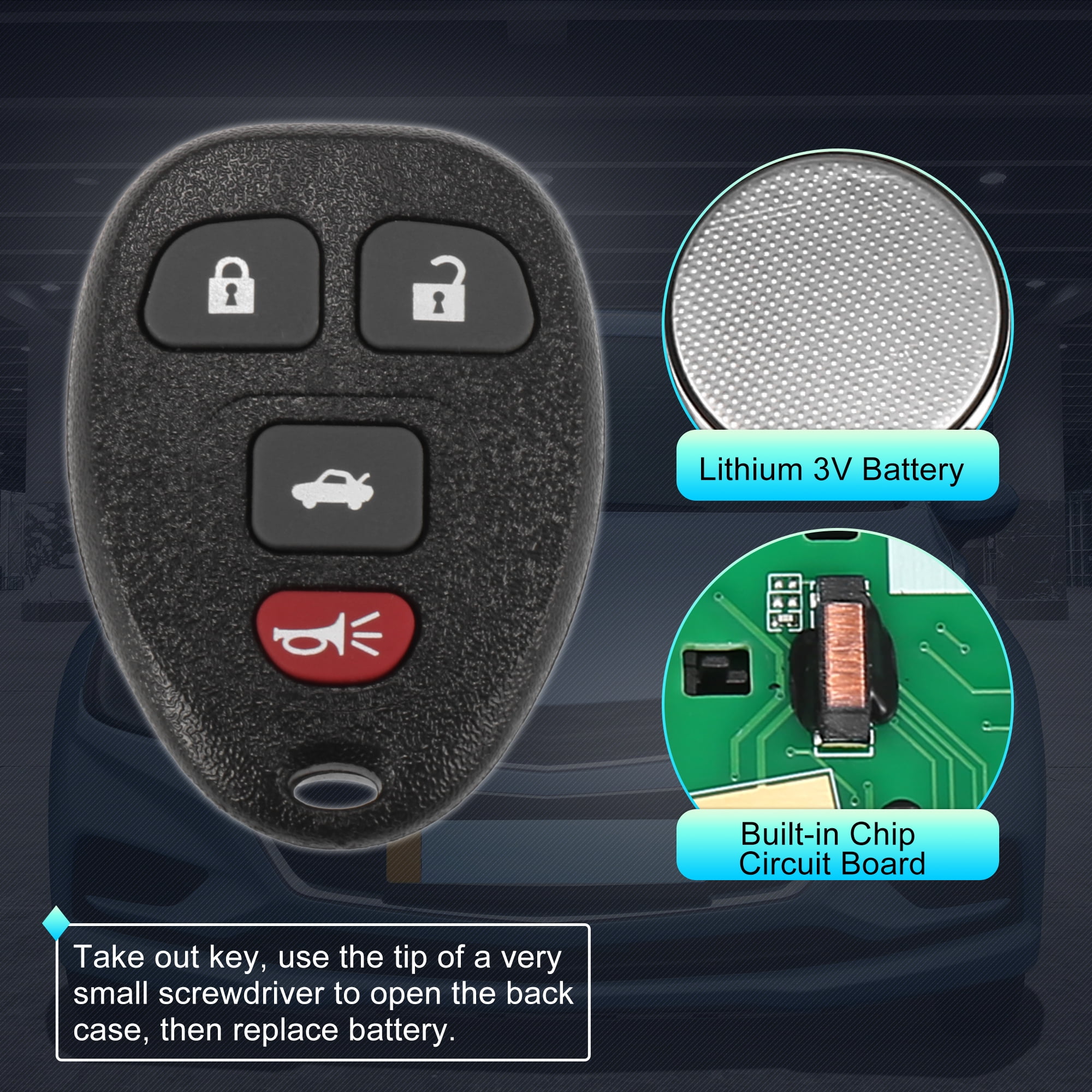 Programmable Key Fob For Chevy Key Fob Programmer Key Fob Keyless Entry ...