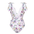 thumbnail image 4 of Traje de baño floral con cuello en V y tiras cómodas para mujer OAVQHLG3B Store  lin121212, 4 of 4