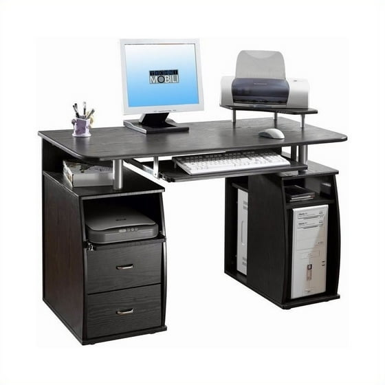 Techni Mobili Atua Wood Computer Desk In Espresso Techni Mobili Atua Wood Computer Desk In Espresso
