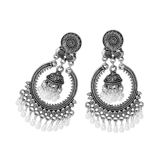 Vintage Earrings Simulated Pearls Long Tassels Earrings Drop Earring Party and Formal Jewelry Suitable for Women Present