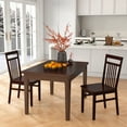 thumbnail image 4 of Costway Farmhouse Dining Chair Set of 4 Armless Wooden Chair with Slanted High Backrest, 4 of 8
