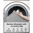 thumbnail image 6 of Upgraded Waffle Bath Mat, Super Absorbent Non Slip Bath Mats for Bathroom Floor, Machine Washable Bathroom Rugs with Tassels, Rubber Backed Bathroom Mats, Ultra Soft,Light Grey 24" x 72", 6 of 8