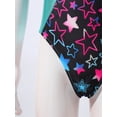thumbnail image 6 of iiniim Kids Girls Gymnastics Yoga Dance Sport Sets Fancy Print Leotard and Shorts Dancewear Size 4-16 A Starry Black 6, 6 of 7