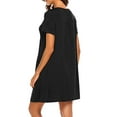 thumbnail image 4 of Jchiup Robe d'Accouchement Maternité à Manches Courtes Chemises de Nuit d'Allaitement, 4 of 6