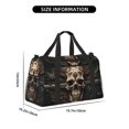 thumbnail image 3 of Rocae Metal Style Horned Skull Print Hand Travel Bag Travel Duffel Bag and Fitness Bag, Women's Waterproof Weekend Tote, Men's Travel and Fitness Essentials, 3 of 7