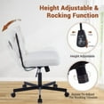 thumbnail image 7 of Modern Swivel Desk Chair - Criss-Cross Leg Design, Armless Wide Seat | Adjustable Height, 300lbs Capacity | Rolling Office Chair for Work, Gaming & Study, 7 of 7