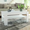 thumbnail image 1 of vidaXL Table Basse Bois Manufacturé 110x65x48 cm Blanc, 1 of 4