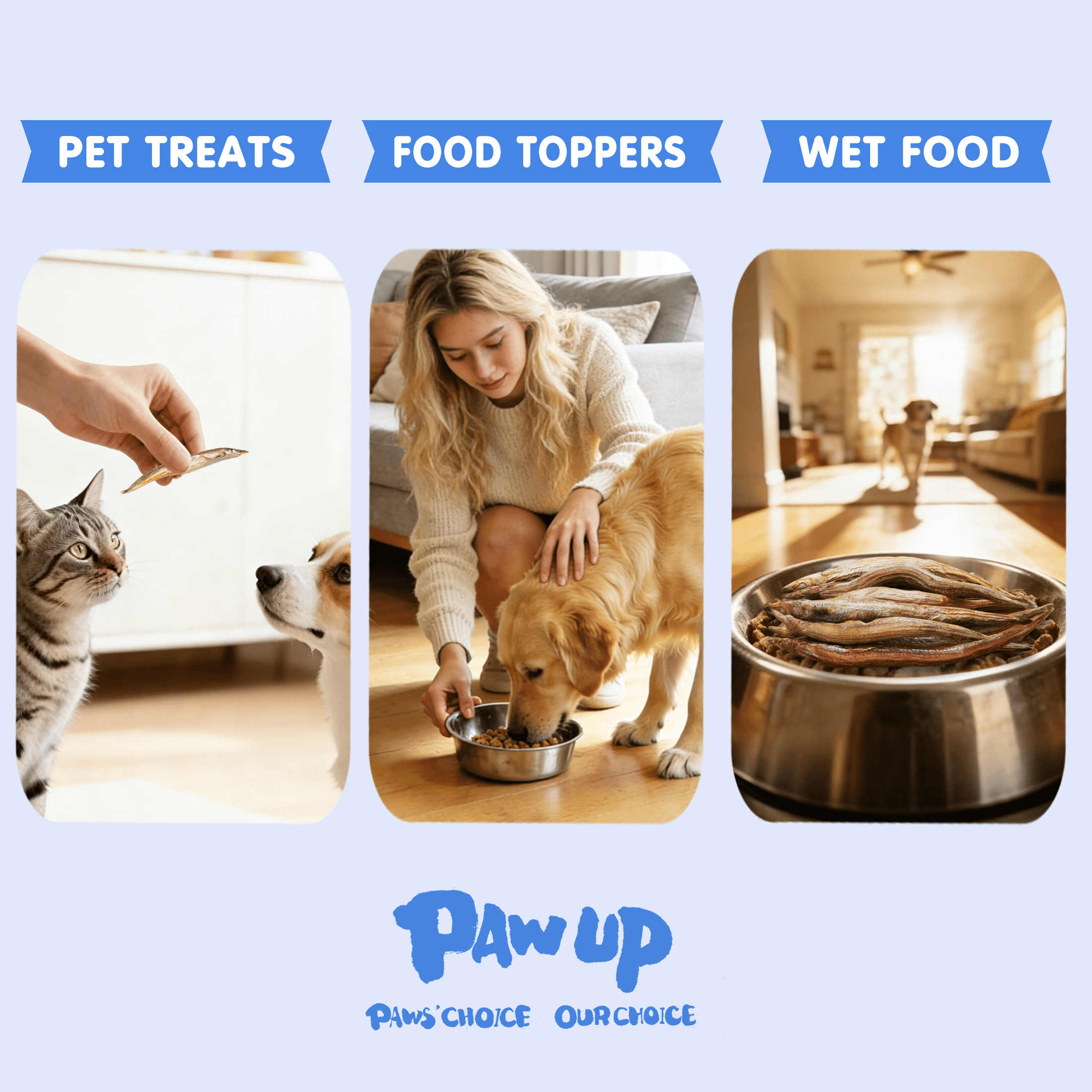 (2 pack) PAWUP Freeze Dried Minnows Dog & Cat Treats, Single Ingredient Dog Treats for Small & Large Dogs, High Protein, Grain Free, Rich in Omega 3 Dog Training Treats, 3.6oz