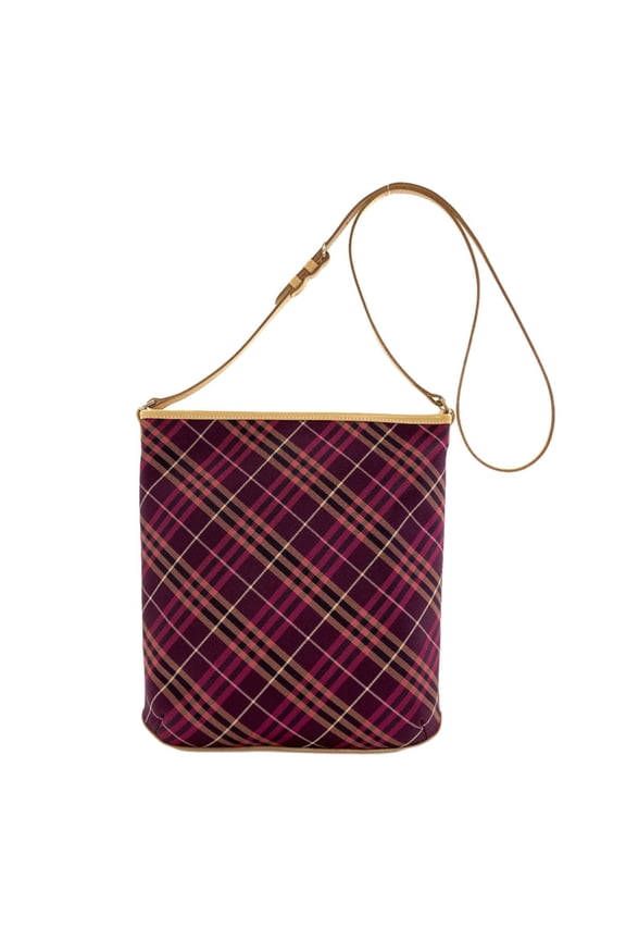 Pre-Owned Burberry Blue Label Check Pattern Shoulder Bag, Nylon/Leather, Women's