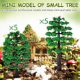 thumbnail image 2 of TABLZONE Miniature Green Plastic Model Trees for Diorama, Train Layout, Landscape Scene Accessories, 2 of 6