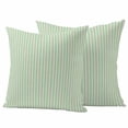 thumbnail image 2 of Pack of 2 Outdoor Pillow Covers 18x18 Inch Waterproof Sage Green Striped Throw Pillow Covers,Decorative Couch Pillow Shams Protectors Modern Simple Farmhouse Beige Patio Pillowcases Cushion Covers, 2 of 8