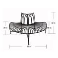 thumbnail image 2 of Black Tree Wrap Garden Bench Semi-Circle, 2 of 4